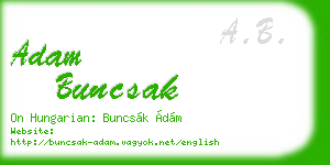adam buncsak business card